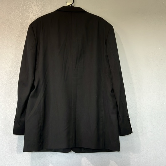 Stafford Men’s Black 100% Worsted Wool Suit Coat Size 48L Pre-owned - Picture 2 of 7